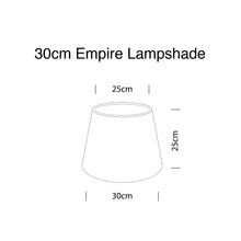 Load image into Gallery viewer, Lilac and Gold Stripes, Empire Lampshade Diameter 25cm (10&quot;) and 30cm (12&quot;)