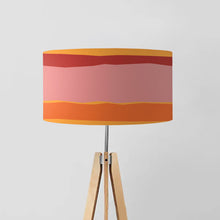 Load image into Gallery viewer, Colour Break: Pink drum lampshade, Gold Lining, Diameter 45cm (18&quot;)