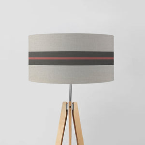 Fine Belgian Linen and Stripes drum lampshade, Diameter 40cm (16") and 45cm (18")