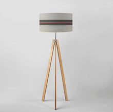 Load image into Gallery viewer, Fine Belgian Linen and Stripes drum lampshade, Diameter 40cm (16&quot;) and 45cm (18&quot;)