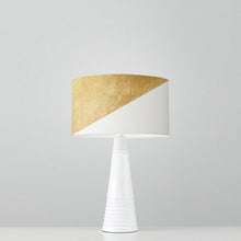 Load image into Gallery viewer, Dipped in Gold drum lampshade, Diameter 25cm (10&quot;) or 30cm (12&quot;)