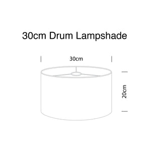 Two Fields Drum Lampshade, Diameter 25cm (10") or 30cm (12")
