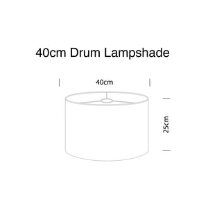 Fine Belgian Linen and Stripes drum lampshade, Diameter 40cm (16") and 45cm (18")
