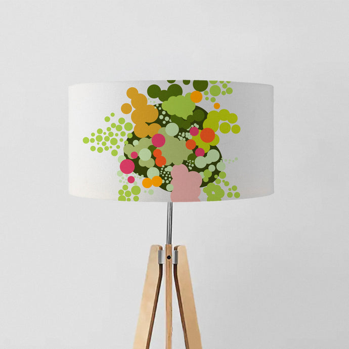 Geometric Abstract Bouquet of Flowers drum lampshade, Diameter 40cm (16