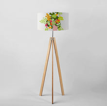 Load image into Gallery viewer, Geometric Abstract Bouquet of Flowers drum lampshade, Diameter 40cm (16&quot;) and 45cm (18&quot;)