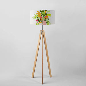 Geometric Abstract Bouquet of Flowers drum lampshade, Diameter 40cm (16") and 45cm (18")