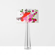 Load image into Gallery viewer, Geometric Abstract Bouquet of Red Flowers drum lampshade, Diameter 25cm (10&quot;)