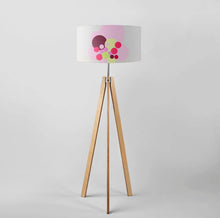 Load image into Gallery viewer, Geometric Abstract Bouquet of Rose Flowers drum lampshade, Diameter 40cm (16&quot;) and 45cm (18&quot;)