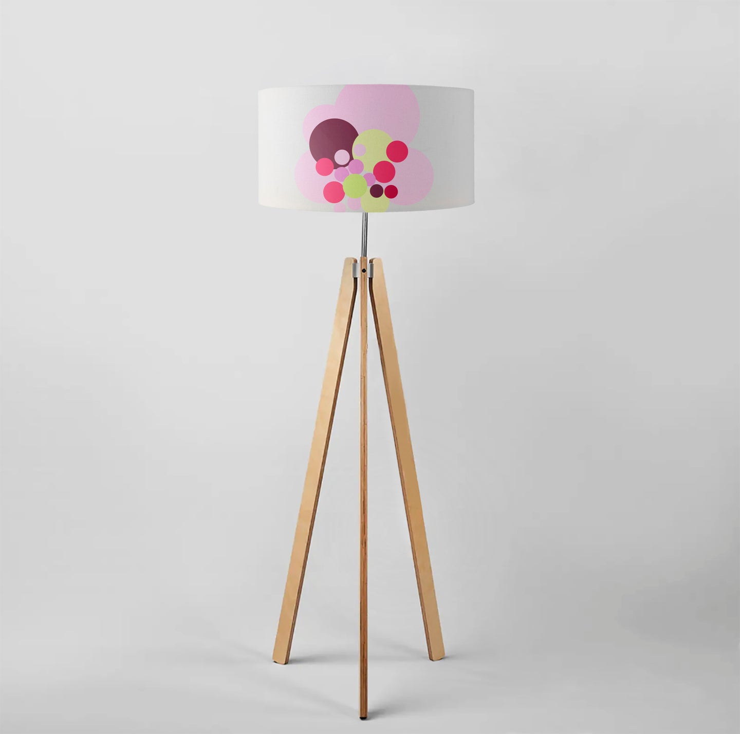 Geometric Abstract Bouquet of Rose Flowers drum lampshade, Diameter 40cm (16