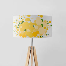 Load image into Gallery viewer, Geometric Abstract Bouquet of Sunburst Flowers drum lampshade, Diameter 40cm (16&quot;) and 45cm (18&quot;)