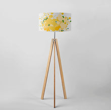 Load image into Gallery viewer, Geometric Abstract Bouquet of Sunburst Flowers drum lampshade, Diameter 40cm (16&quot;) and 45cm (18&quot;)