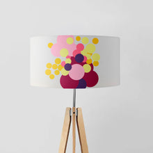 Load image into Gallery viewer, Geometric Abstract Bouquet of Flowers drum lampshade, Diameter 40cm (16&quot;) and 45cm (18&quot;)