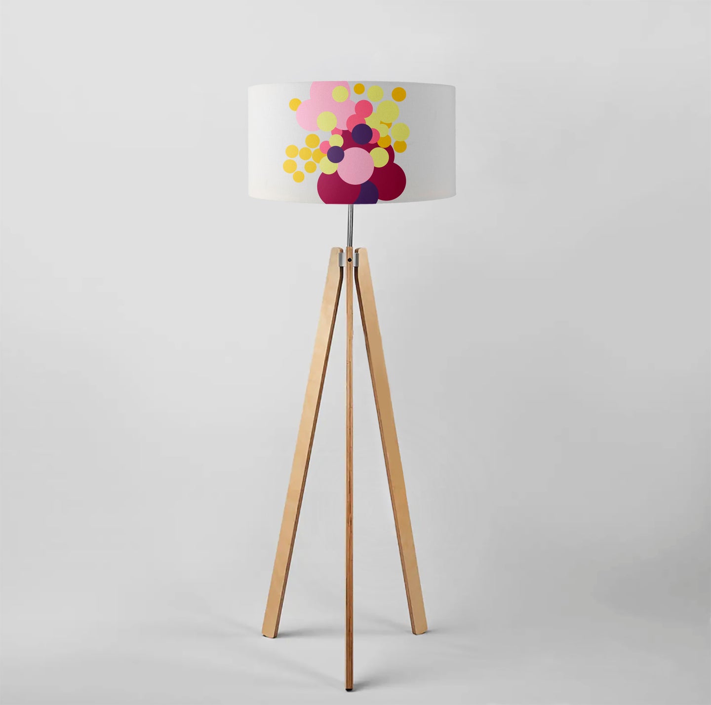 Geometric Abstract Bouquet of Flowers drum lampshade, Diameter 40cm (16