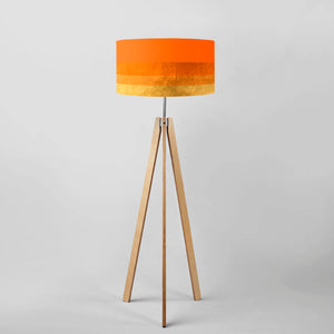 Gradient Orange-Gold drum lampshade, Gold Lining, Diameter 40cm (16") and 45cm (18")