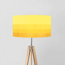 Load image into Gallery viewer, Gradient yellow-gold drum lampshade, elegant design, perfect for contemporary interiors, diameter 40cm and 45cm.