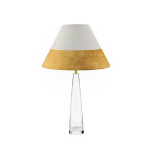Light Grey and Gold Stripes, Conical Lampshade Diameter 30cm and 45cm
