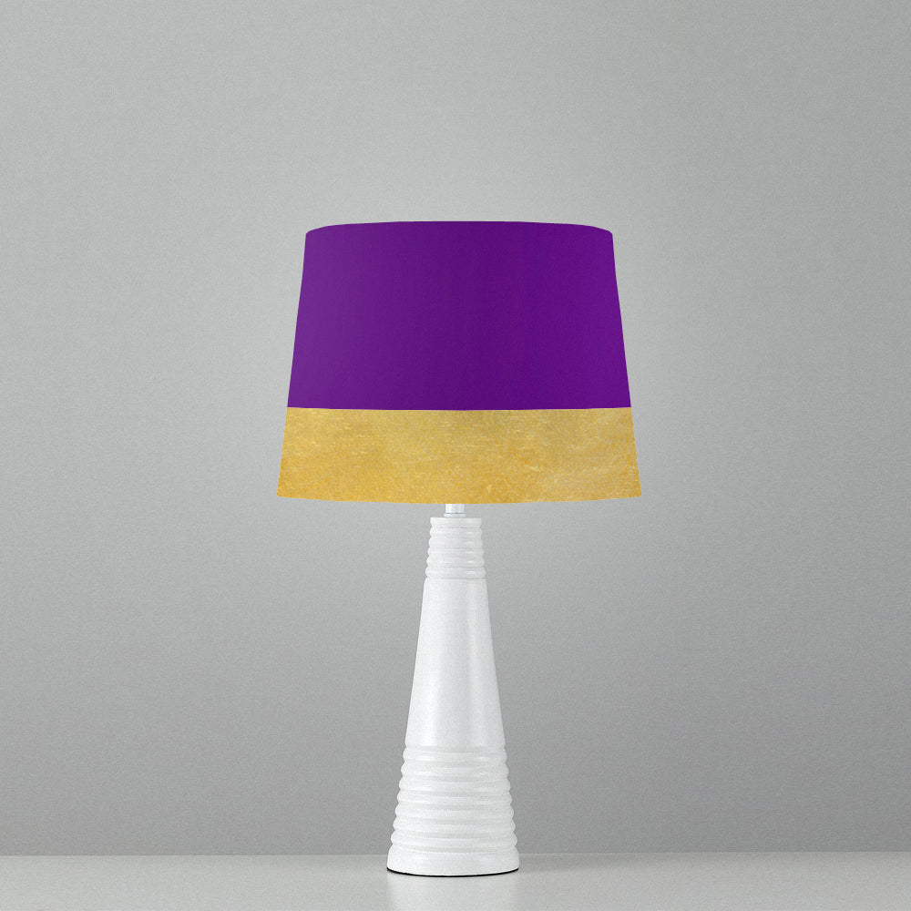 Lilac and Gold Stripes, Empire Lampshade Diameter 25cm (10