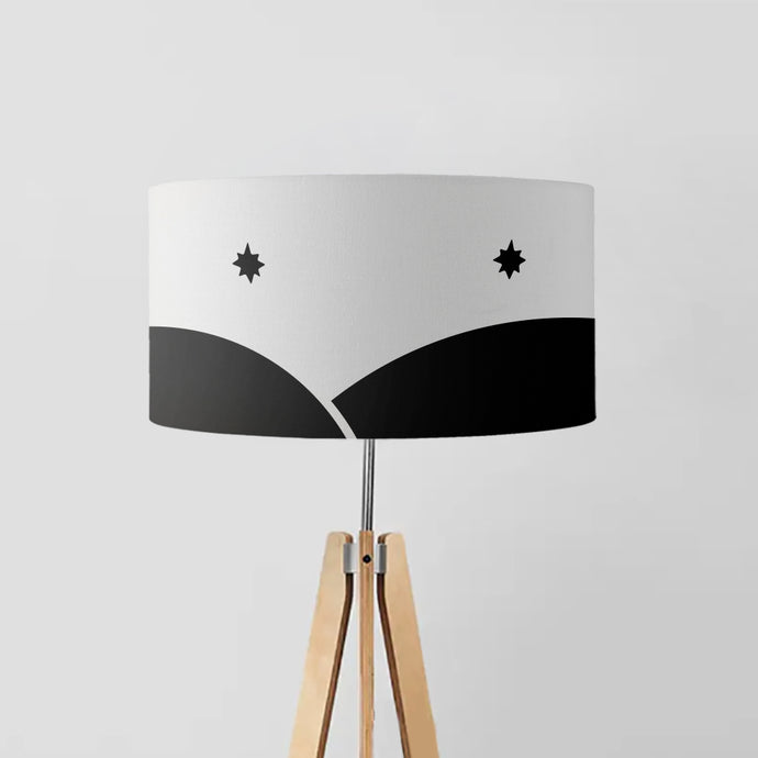 Two Hills and Two Stars drum lampshade, Diameter 45cm (18