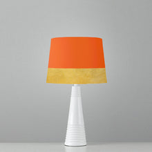 Load image into Gallery viewer, Orange and Gold Stripes, Empire Lampshade Diameter 25cm (10&quot;) and 30cm (12&quot;)