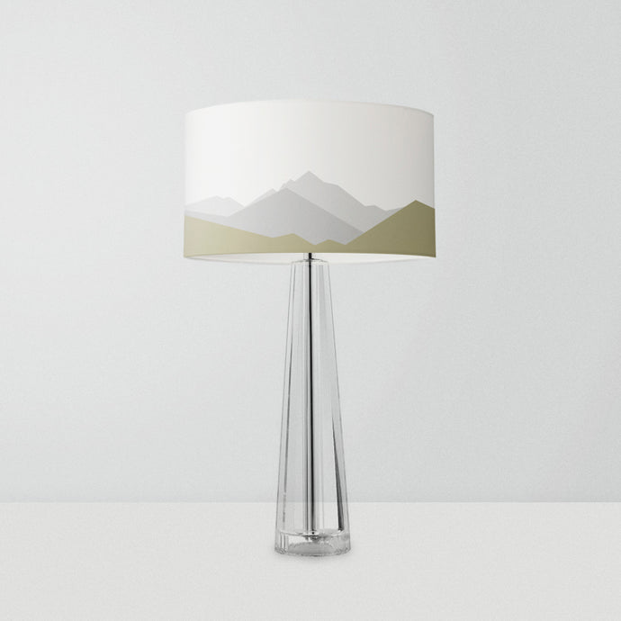 Sierra Nevada Mountains drum lampshade, Diameter 25cm (10