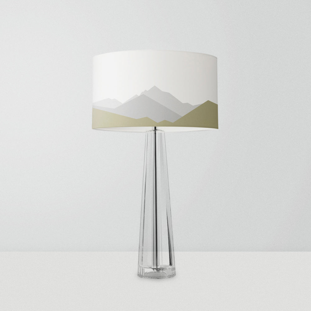 Sierra Nevada Mountains drum lampshade, Diameter 25cm (10