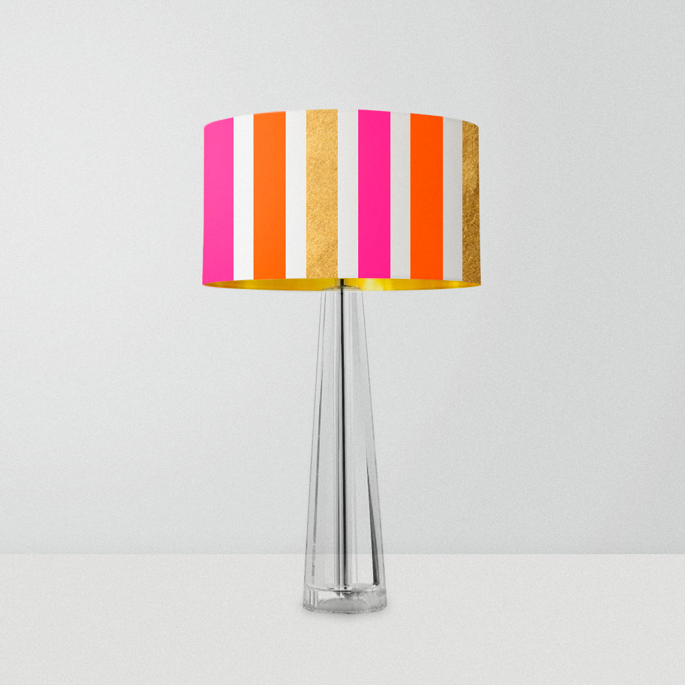 V Stripes drum lampshade, Diameter 25cm (10