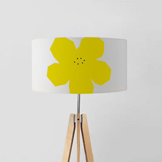 Yellow Flower drum lampshade, Diameter 45cm (18
