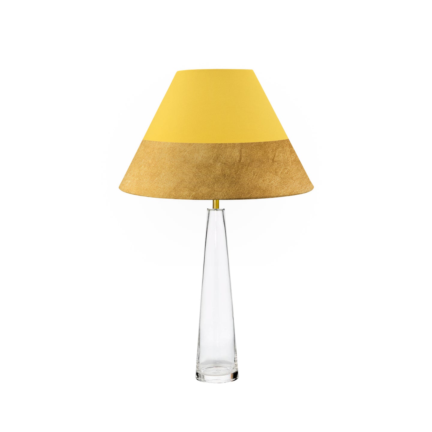 Yellow and Gold Stripes, Conical Lampshade, Conical Lampshade Diameter 30cm and 45cm