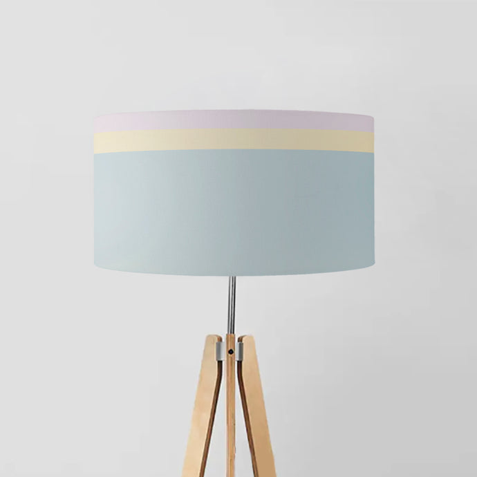 Colour Pastel Lines drum lampshade, Diameter 45cm (18