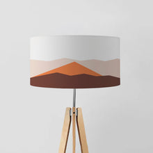 Load image into Gallery viewer, Red Mountains drum lampshade, Diameter 45cm (18&quot;)