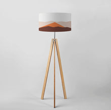Load image into Gallery viewer, Red Mountains drum lampshade, Diameter 45cm (18&quot;) Tripod