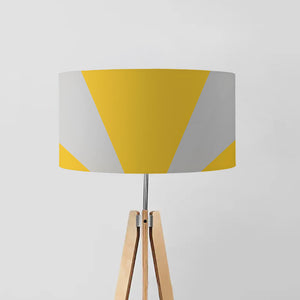 Ballet" design on this drum lampshade features a contemporary abstract geometric pattern with lines and soft colours