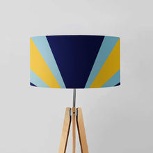 Load image into Gallery viewer, drum lampshade features a contemporary and abstract geometric design of ballet dancers in motion