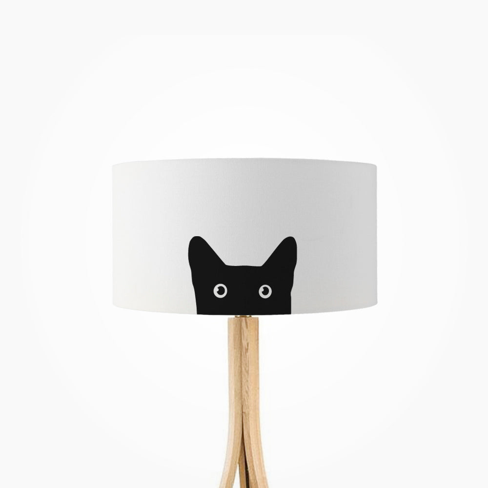 Black cat drum lampshade, Diameter 35cm (14