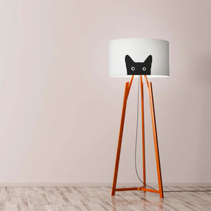 Black cat drum lampshade, Diameter 40cm (16") - Mere Mere