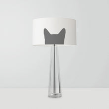 Load image into Gallery viewer, Grey, Blue Cat drum lampshade, Diameter 25cm (10&quot;)