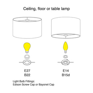 Ceiling or floor, table lamp base