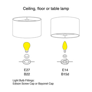 Circles Drum Lamp Shade Diameter 45cm (18") Ceiling or floor lamp - Meretant Decor