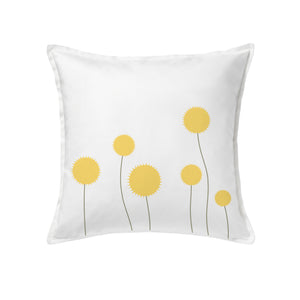 Yellow Flowers cushion or cover 50x50cm (20x20") Cotton - Meretant Decor