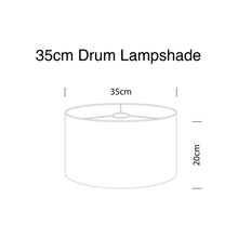Load image into Gallery viewer, Cotton white plain drum lampshade, Diameter 35cm (14&quot;) - Mere Mere