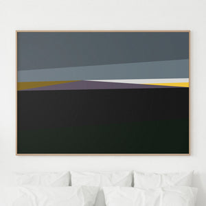 contemporary geometric art print with a design inspired by early winter