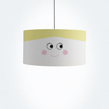 Load image into Gallery viewer, Girl&#39;s eyes drum lampshade, Diameter 45cm (18&quot;) Ceiling