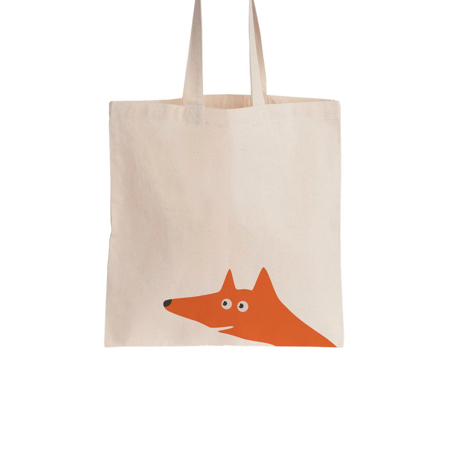Fox print cotton tote bag - Mere Mere