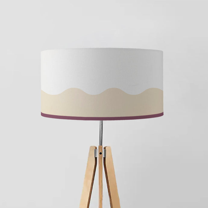 Geometric sand waves drum lampshade, Diameter 45cm (18