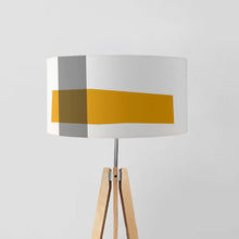 Load image into Gallery viewer, Grey-mustard colour mixture drum lampshade, Diameter 45cm (18&quot;)