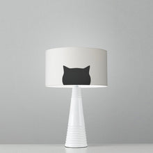 Load image into Gallery viewer, Grumpy Cat Black drum lampshade, Diameter 25cm (10&quot;) - Mere Mere