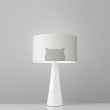 Load image into Gallery viewer, Grumpy Cat Grey drum lampshade, Diameter 25cm (10&quot;) - Mere Mere