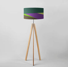 Load image into Gallery viewer, Lavender Field drum lampshade, Diameter 45cm (18&quot;) Tripod