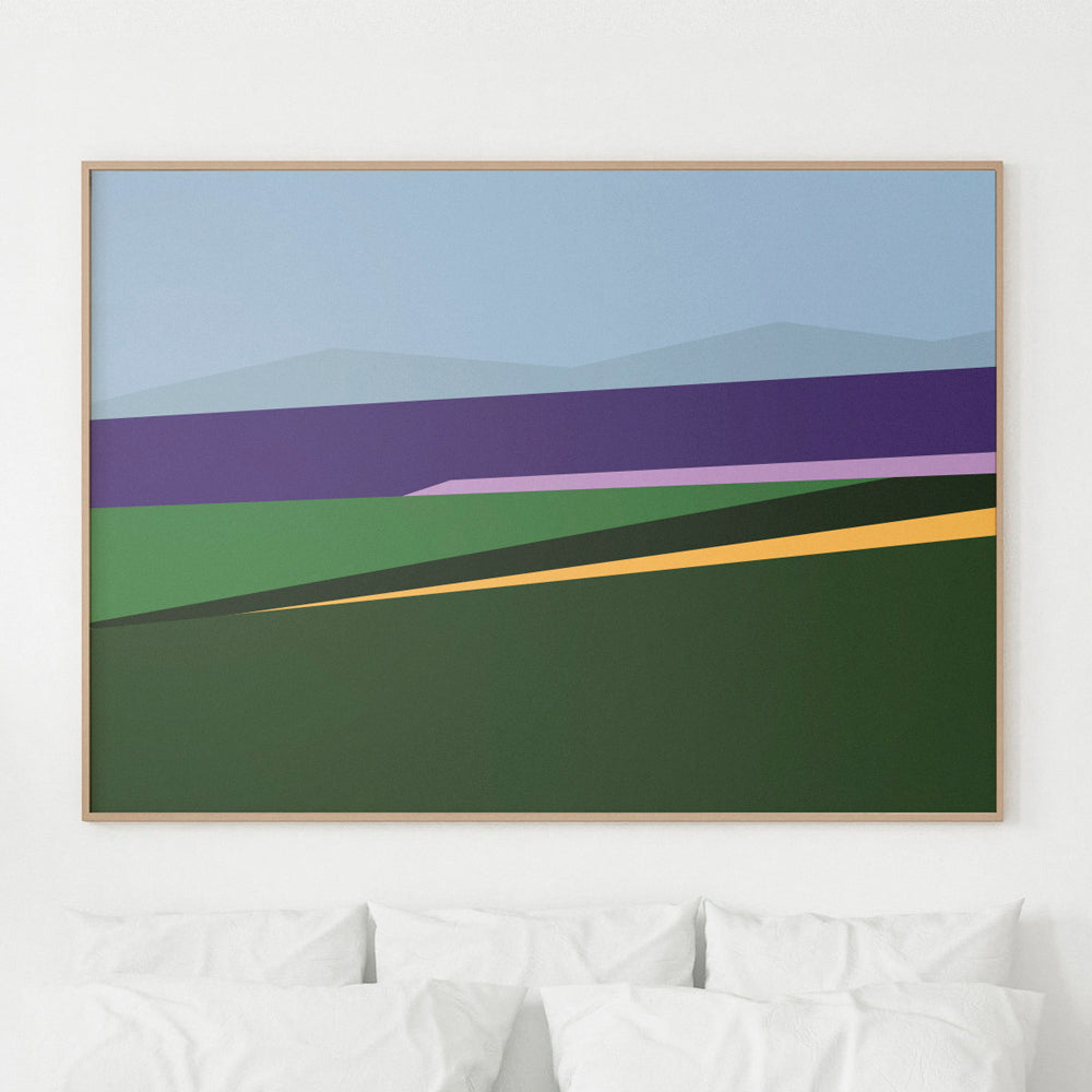 This is an art print with a contemporary geometric design
