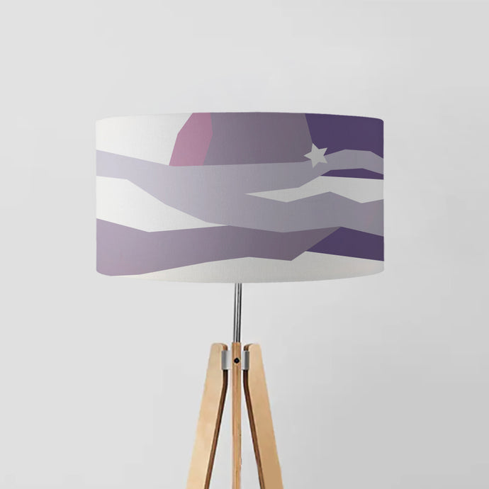 Purple marble pattern drum lampshade, Diameter 45cm (18